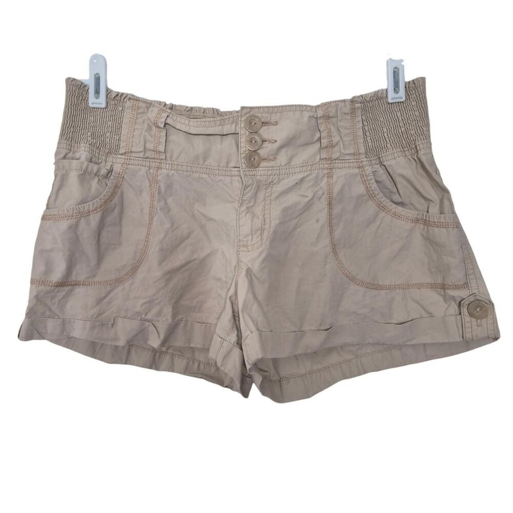 OP Ocean Pacific Vintage Y2K Beige Cargo Shorts Juniors Size 13